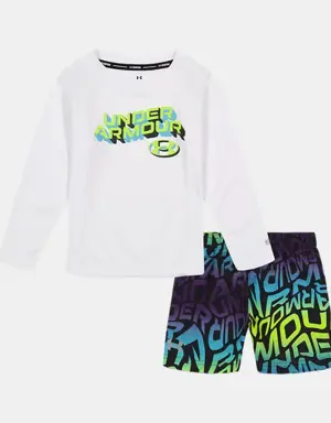 Infant Boys' UA Warp Logo Long Sleeve Swim Set