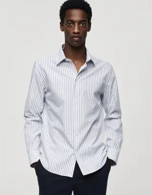 Slim fit striped Coolmax® shirt