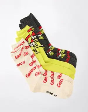Grinch Fuzzy Sock 3-Pack