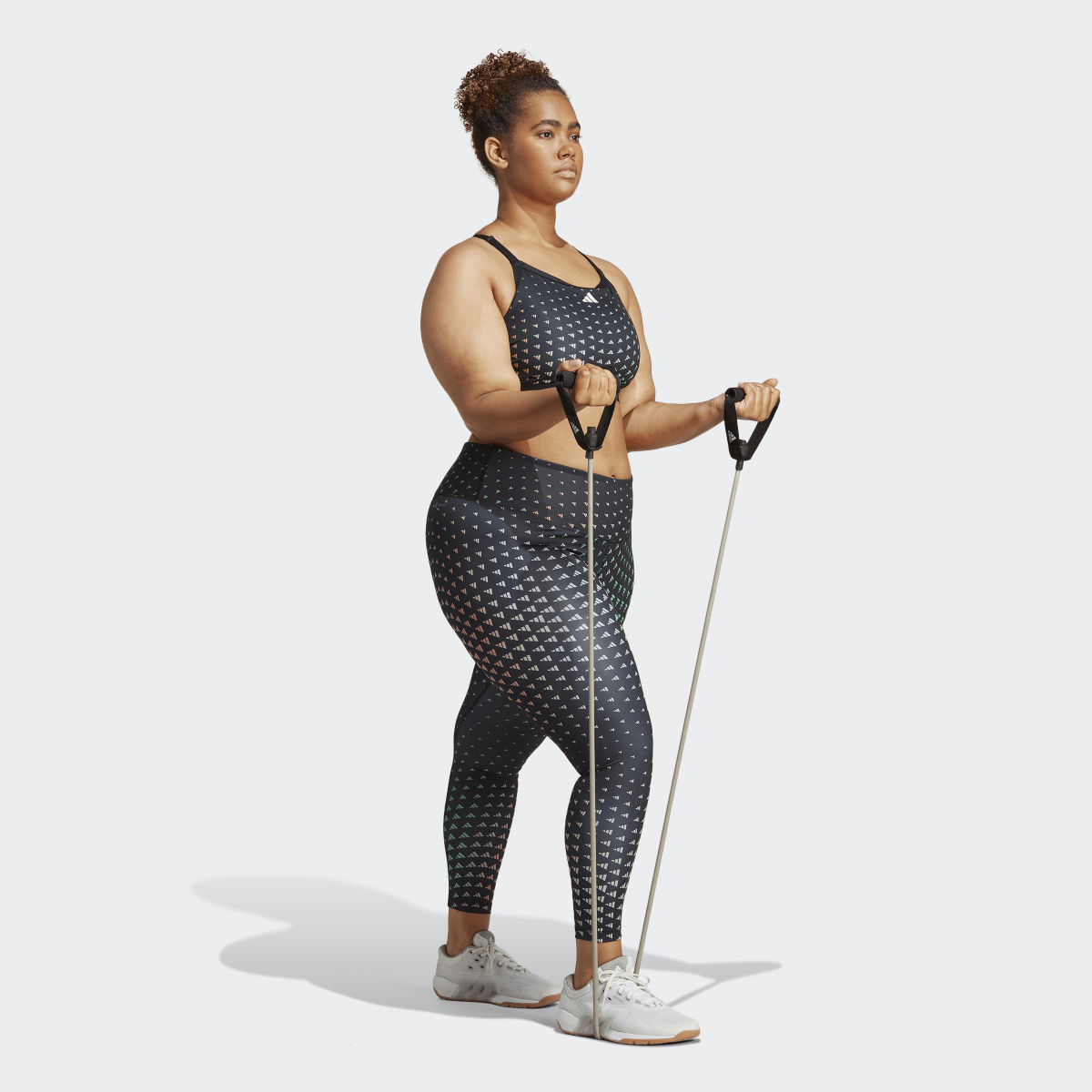 Adidas Train Essentials Brand Love High-Waisted Full-Length Leggings (Plus Size). 3