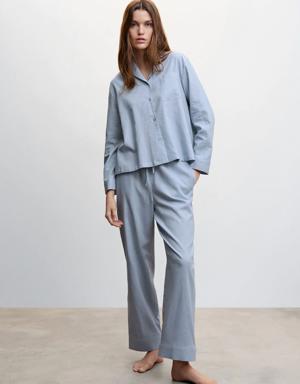 Mango Linen pyjama trousers