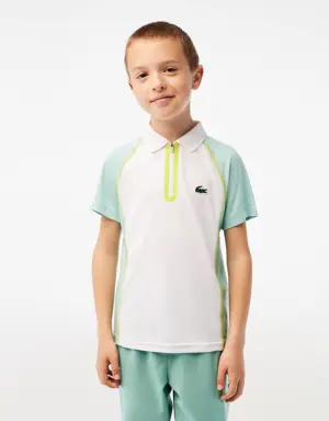 Boys’ Lacoste Tennis Polo Shirt in Ultra-Dry Recycled Polyester