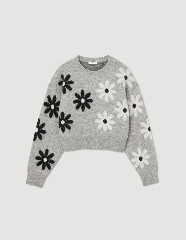 Sandro Floral knit sweater. 2