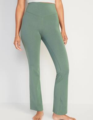Old Navy Extra High-Waisted PowerChill Slim Boot-Cut Pants for Women green