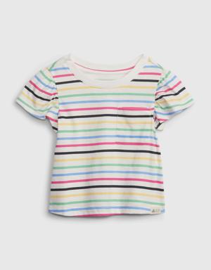 Toddler 100% Organic Cotton Mix and Match Pocket T-Shirt multi