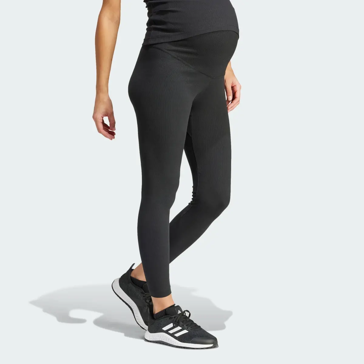 Adidas Leggings 7/8 Ribbed High-Waist (Maternity). 3