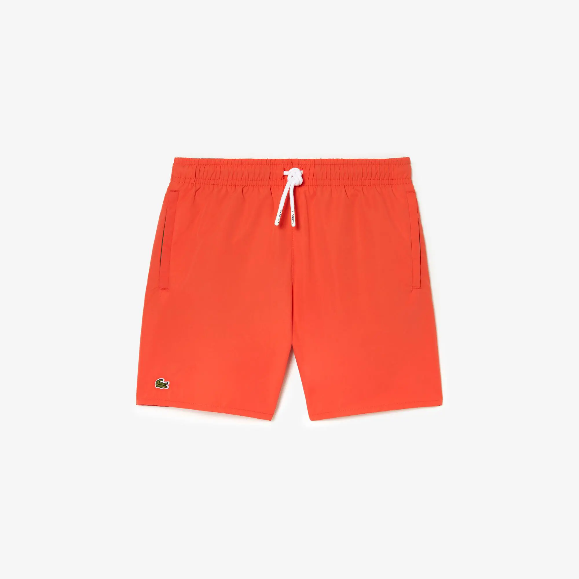 Lacoste Boys' Quick-Dry Solid Swim Shorts. 2