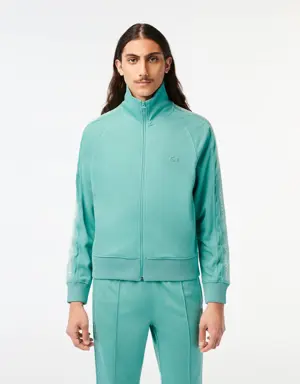 Men’s Regular Fit Piqué Zip-Up Sweatshirt