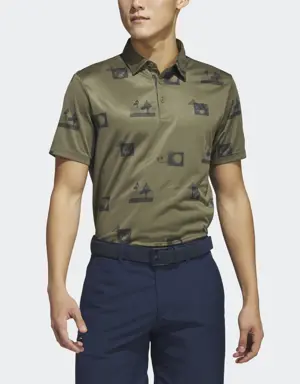 Allover-Print Golf Polo Shirt