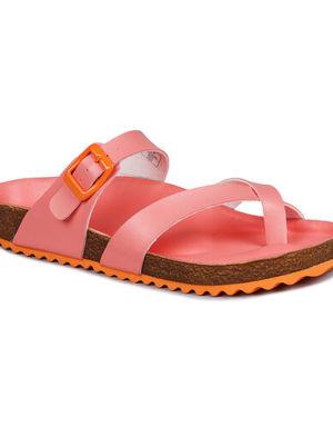 50008 Somon Pembe Parmak Arası Terlik Yazlık Kadın Terliği