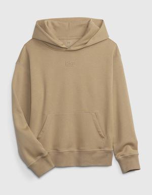 Kids Gap Logo Pullover Hoodie beige