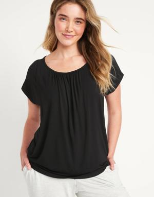 Maternity Sunday Sleep Nursing Top black