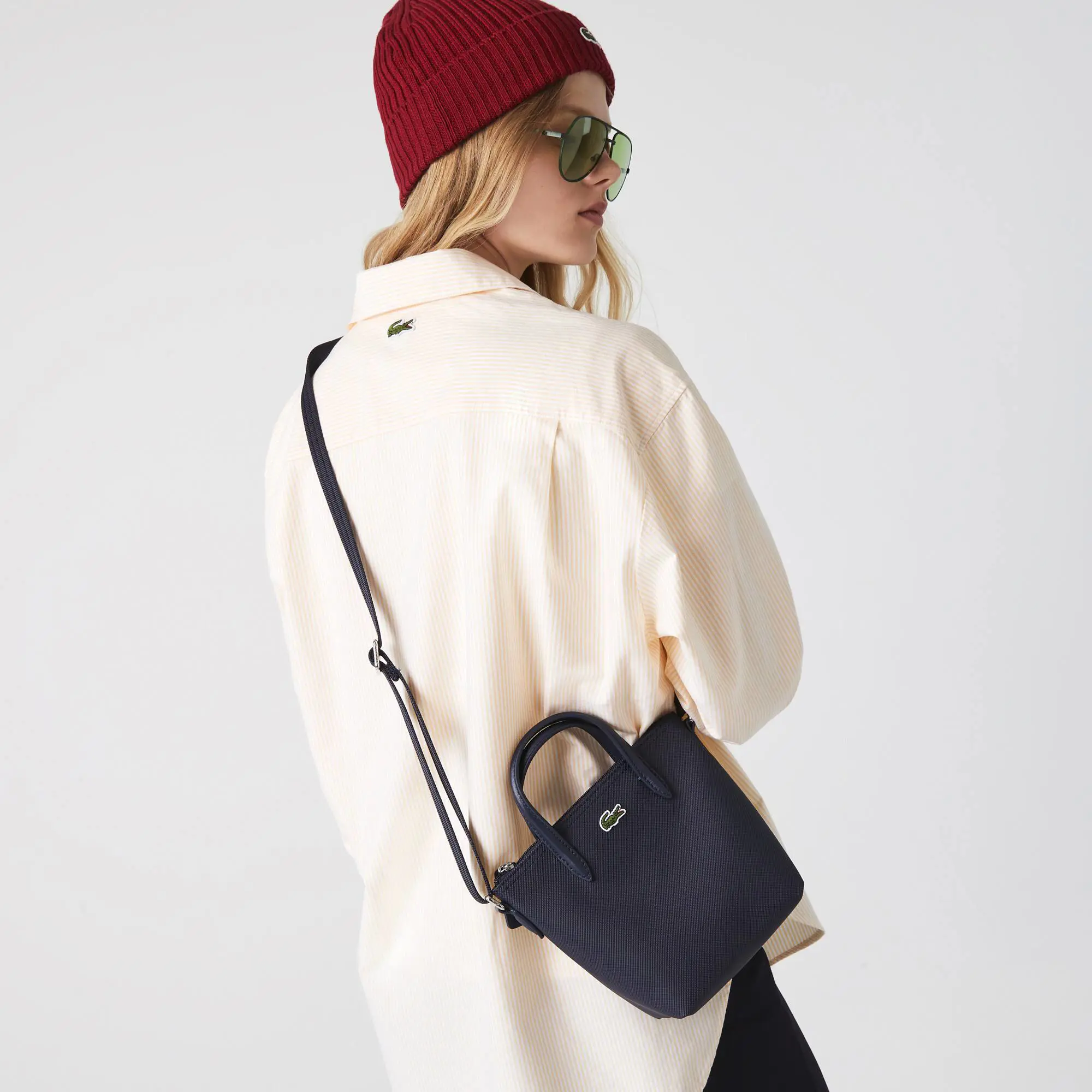 Lacoste Shopping bag con cerniera in petit piqué L.12.12 Concept da donna. 1