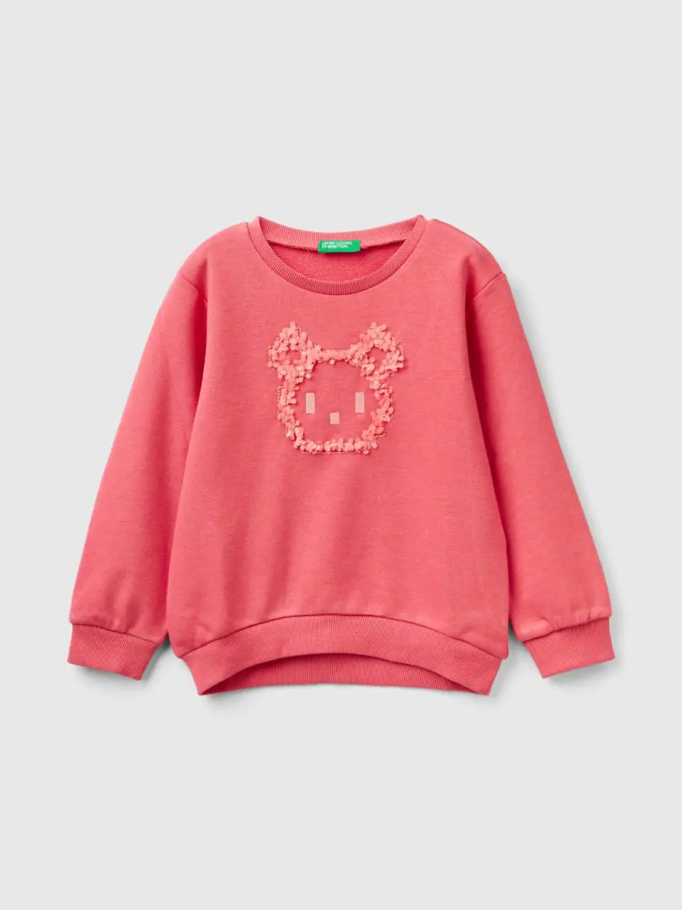 Benetton sweatshirt with petal applique. 1