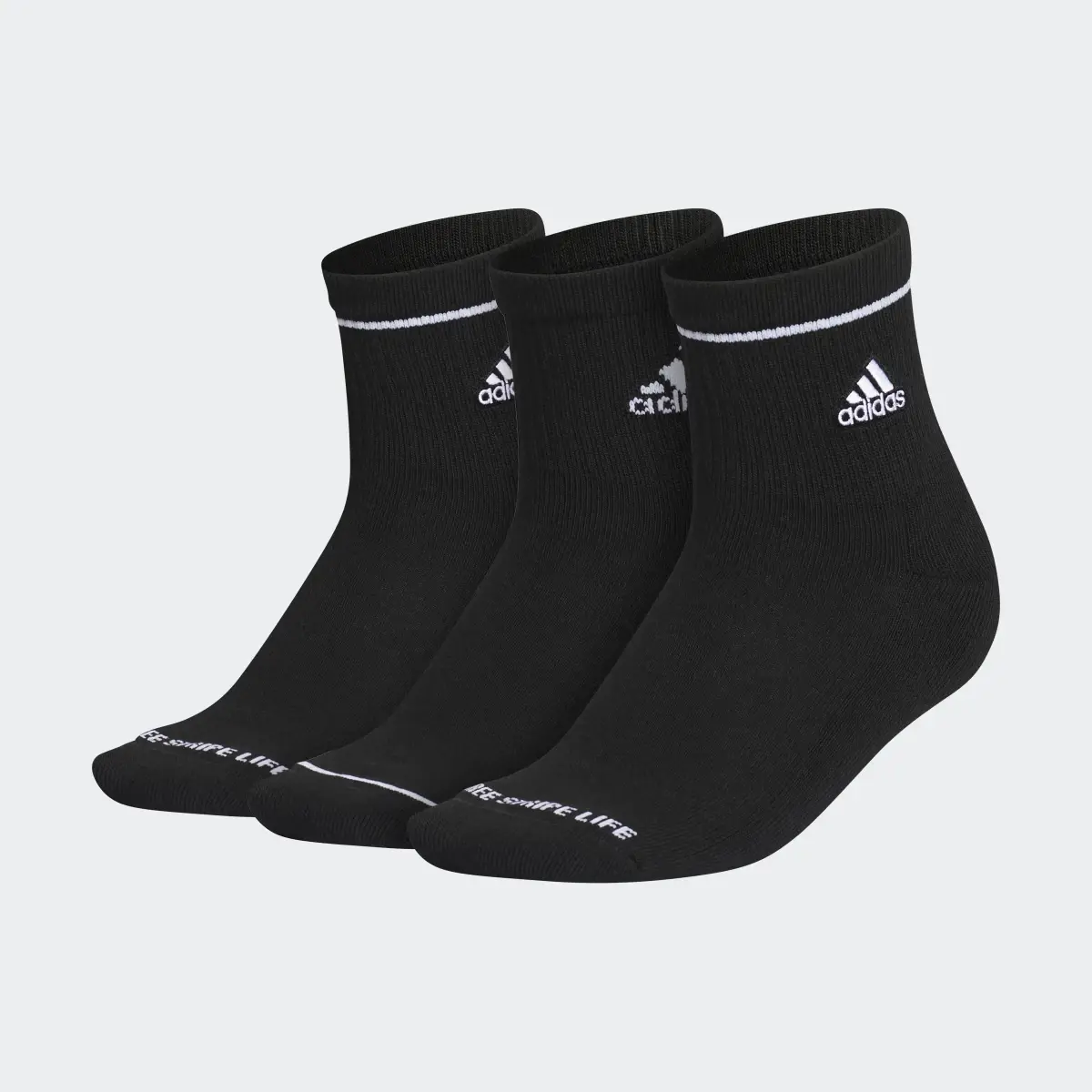 Adidas Cushioned Sport High-Quarter Socks 3-Pack. 2