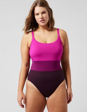 Athleta Coastline One Piece Swimsuit purple