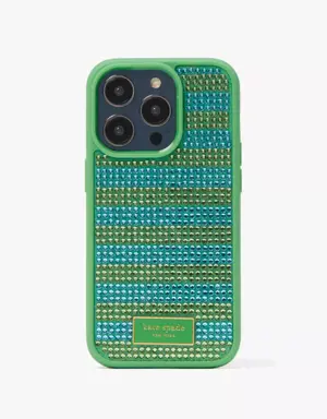 Seaside Striped Sequin iPhone 14 Pro Case