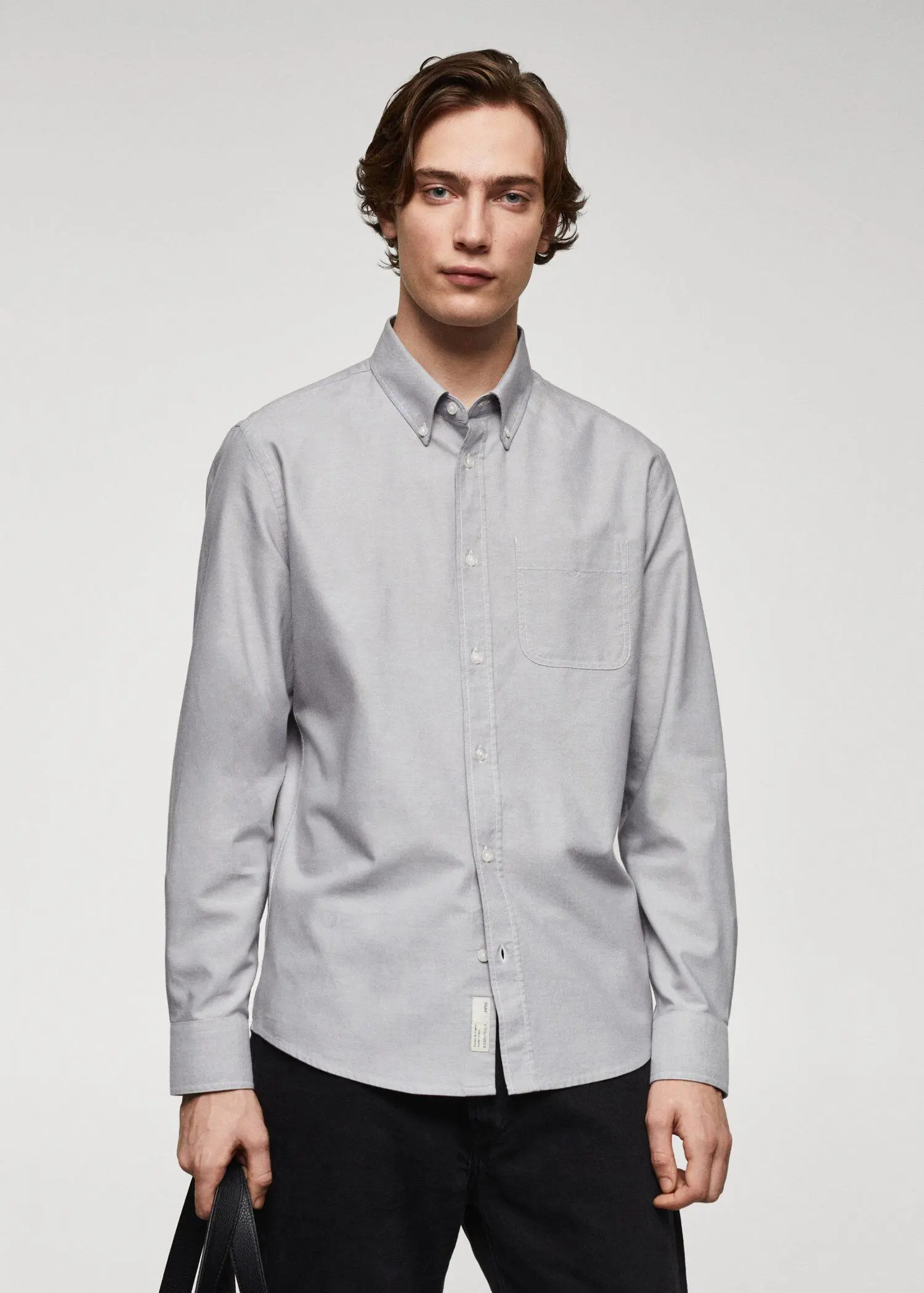 Mango Regular fit Oxford cotton shirt. 1