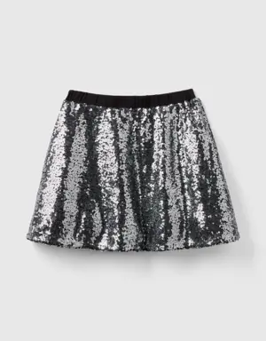 mini skirt with sequins