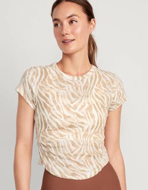 Old Navy UltraLite Cropped Rib-Knit T-Shirt for Women multi