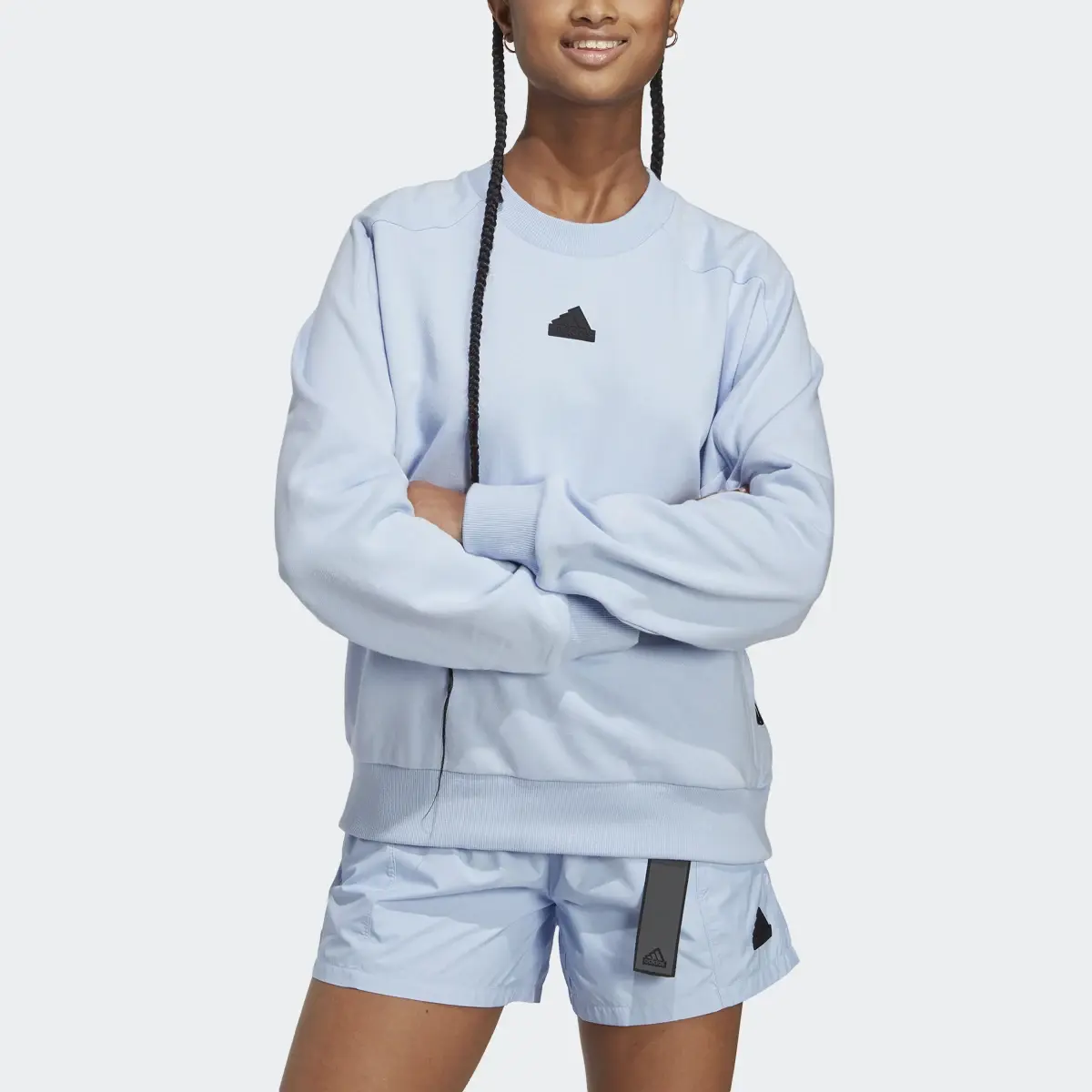 Adidas City Escape Loose Crew Sweatshirt. 1