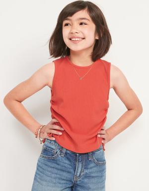 Old Navy Rib-Knit High-Neck Cinch-Tie Tank Top for Girls multi