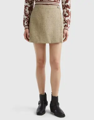 mini skirt in tweed
