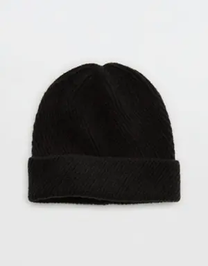 Ribbed Unreal Cashmere Beanie