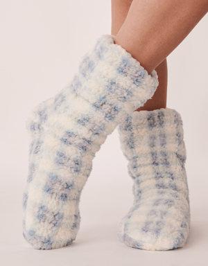 Plaid Sherpa Socks