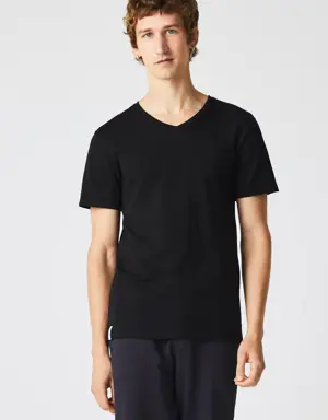 Lacoste Slim Fit Herren-T-Shirt aus Baumwolle mit V-Ausschnitt im 3er-Pack