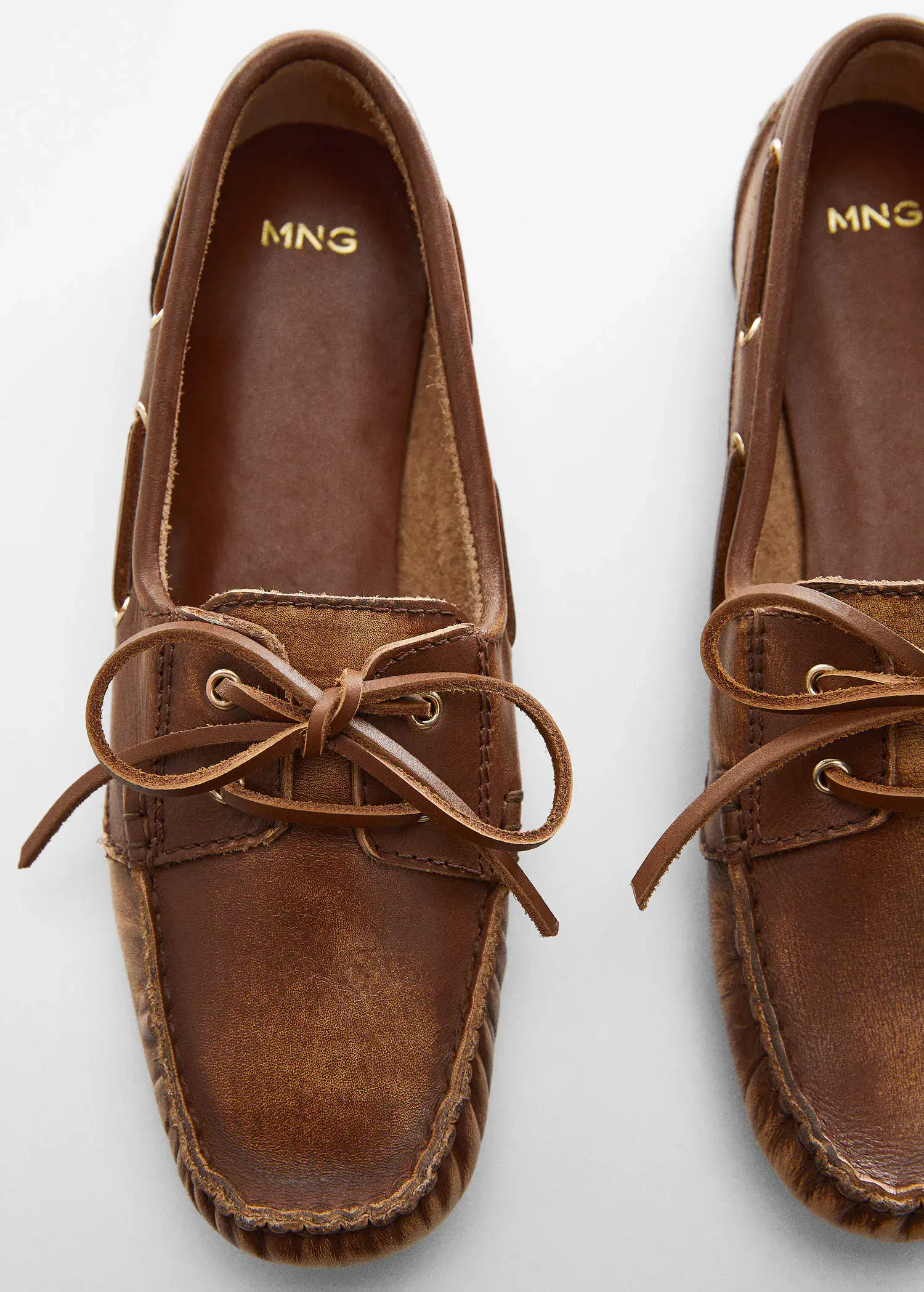 Mango Leather boat shoes. 1