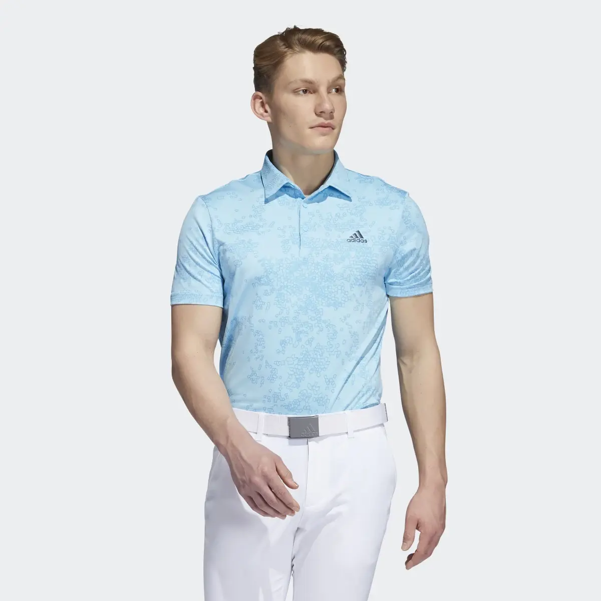 adidas Jacquard Golf Polo Shirt - White