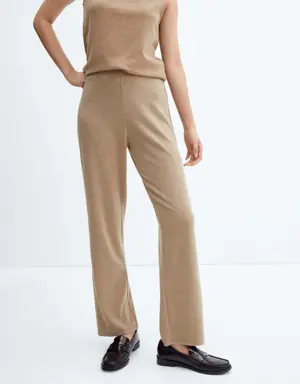 Mango Straight knitted trousers