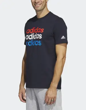 Adidas Multi Linear Sportswear Graphic Tee (Short Sleeve)