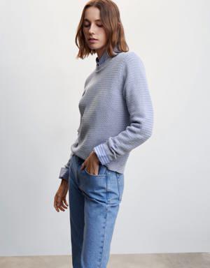Knit cotton sweater