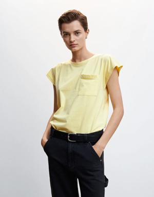 Mango Chest-pocket cotton shirt