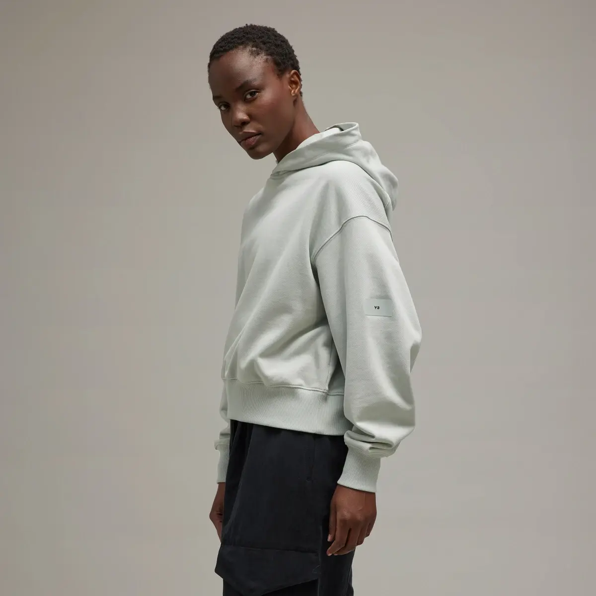 Adidas Y-3 Organic Cotton Terry Boxy Hoodie. 2