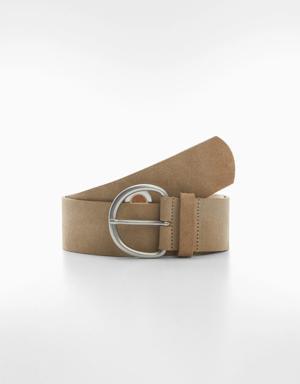 Hoop leather belt