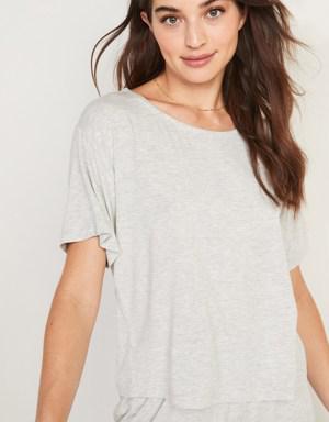 Loose Sunday Sleep Ultra-Soft Pajama Top for Women gray