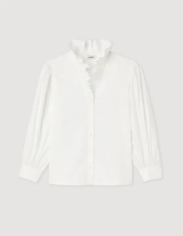 Sandro Cotton shirt with fancy collar. 1