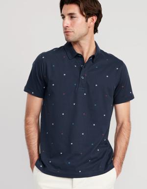 Old Navy Printed Classic Fit Jersey Polo for Men multi