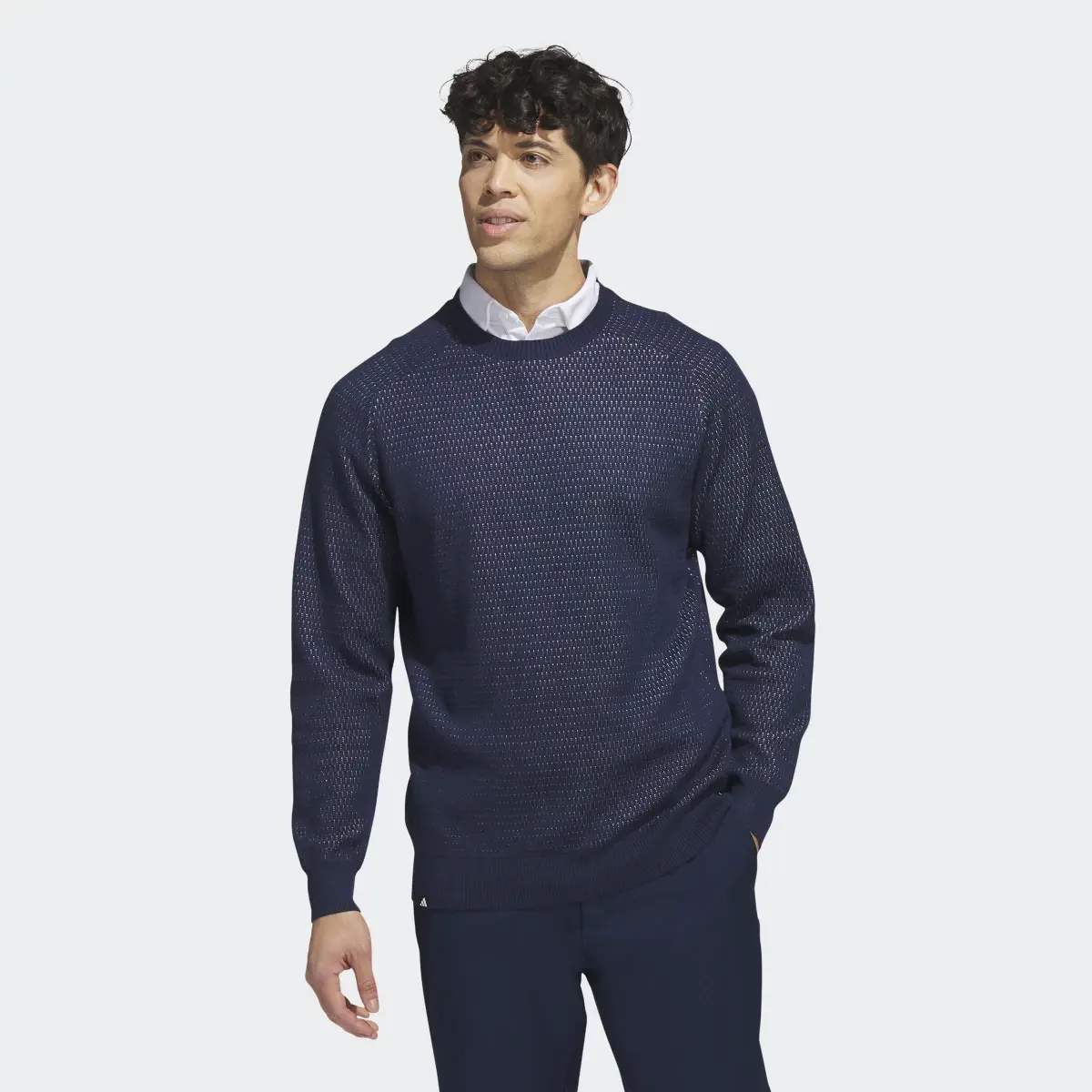 Adidas Ultimate365 Tour Flat-Knit Crew Golf Sweatshirt. 2