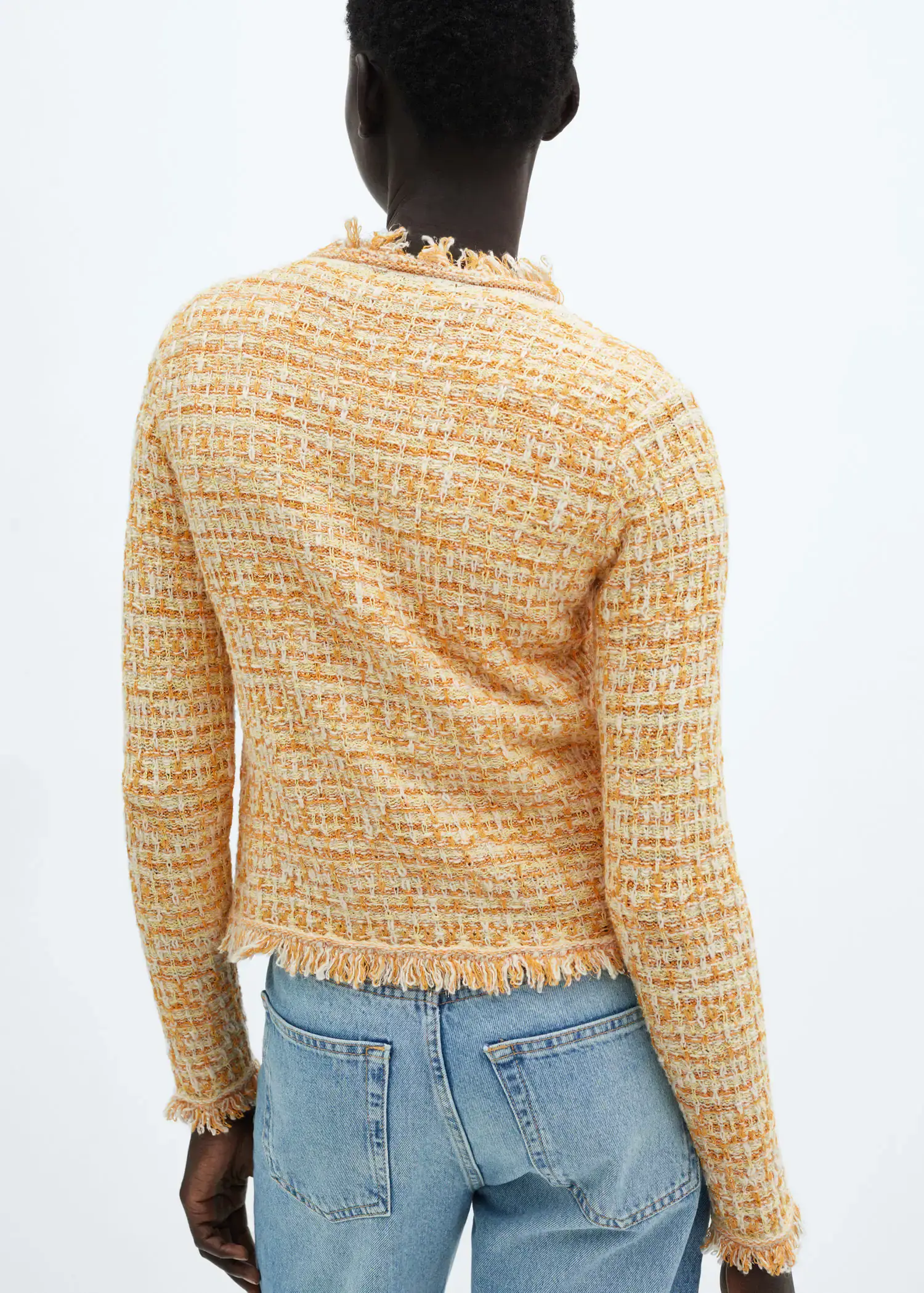 Mango Cardigan tweed poches. 3