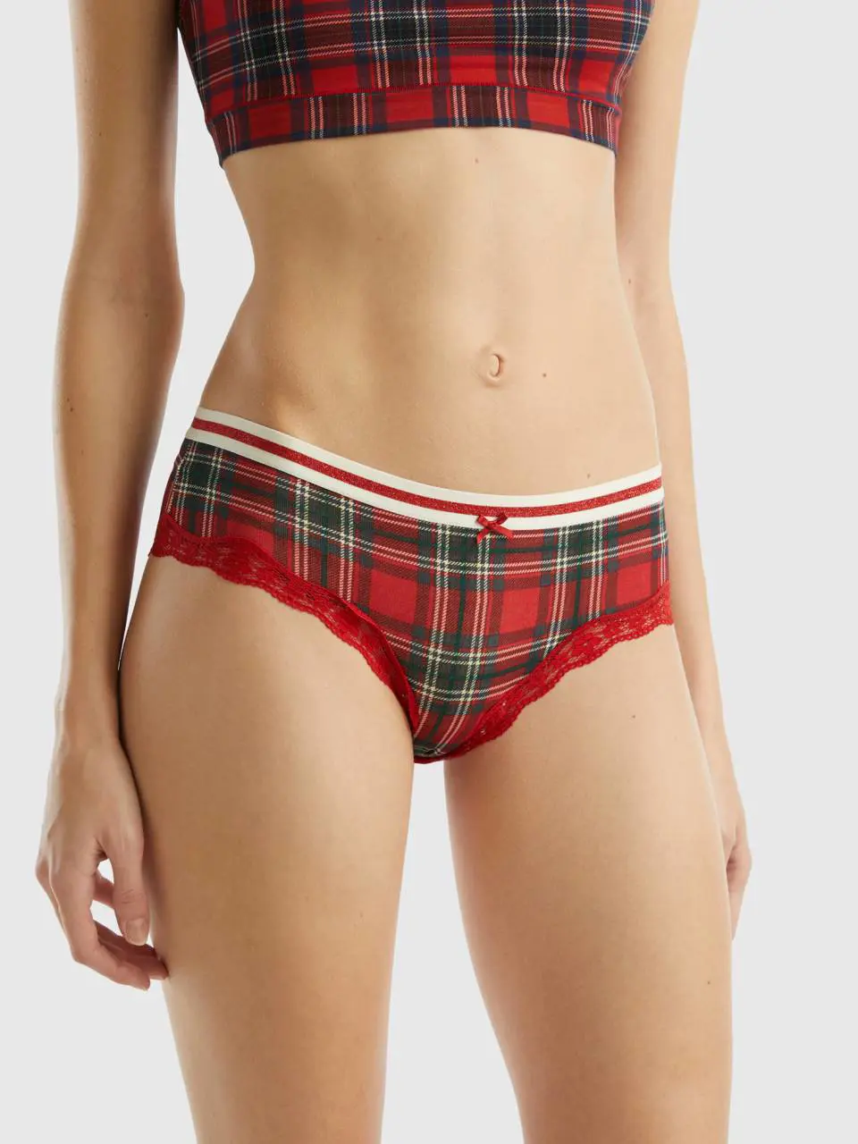 Benetton tartan underwear. 1 Benetton tartan underwear. 1