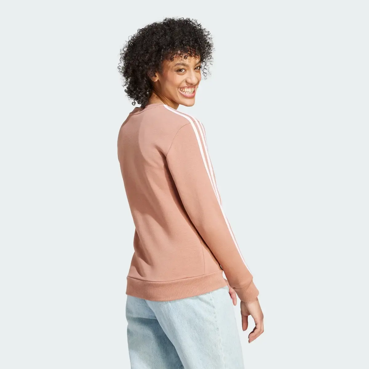 Adidas Essentials 3-Stripes Fleece Sweatshirt. 3
