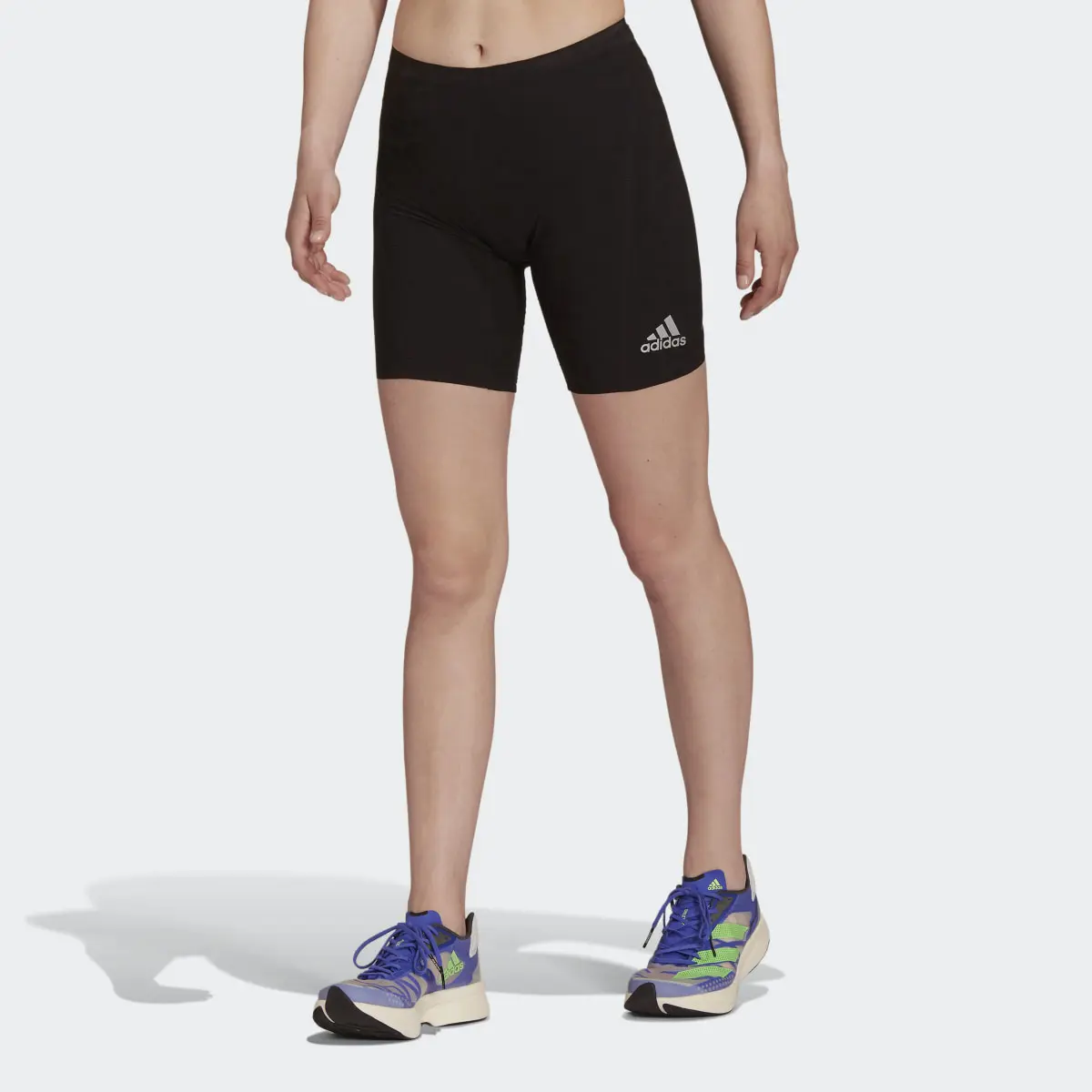 Adidas Adizero Primeweave Short Running Leggings. 1