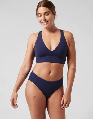 Athleta Longline Plunge Bikini Top A&#45C blue