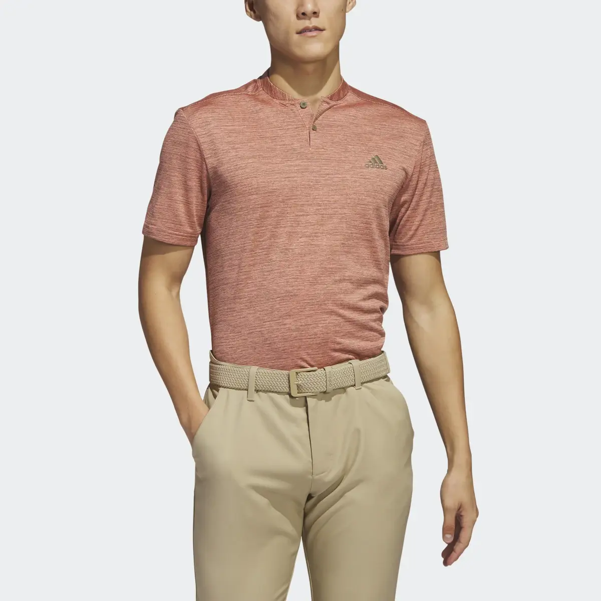 Adidas Textured Stripe Polo Shirt. 1