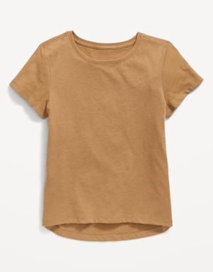 Softest Solid T-Shirt for Girls yellow