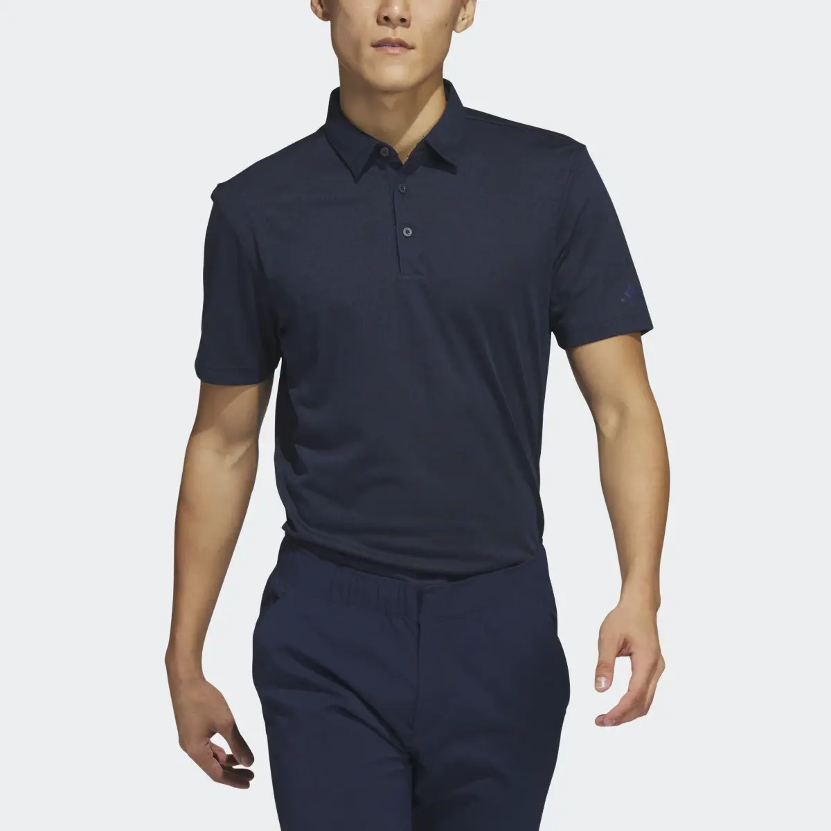 Adidas Textured Jacquard Golf Polo Shirt. 1